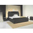 POLSTERBETT Lederlook 180/200 cm - Schwarz, Design, Textil/Metall (180/200cm) - Xora