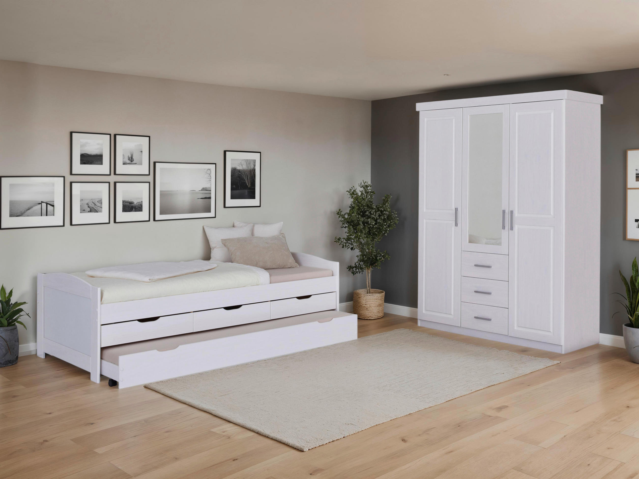 EINZELZIMMER Weiß  - Weiß, MODERN, Holz - MID.YOU