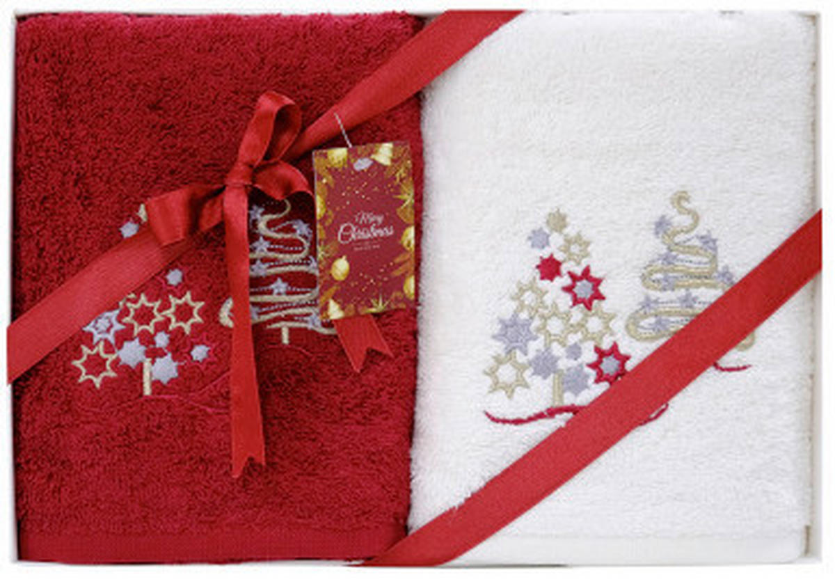 TÖRÖLKÖZŐ SZETT - piros/fehér, Basics, textil (34,5/23/5cm)