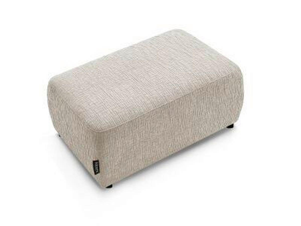HOCKER ATILLA Struktur Beige  - Beige/Schwarz, MODERN, Kunststoff/Textil (92/44/48cm)