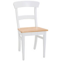 STUHL Naturfarben, Weiß Mindiholz massiv  - Weiß/Naturfarben, ROMANTIK / LANDHAUS, Holz/Holzwerkstoff (48/87/52cm) - MID.YOU