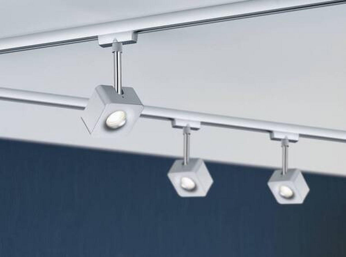 SCHIENENSYSTEM-STRAHLER URail 1,7/16,5 cm   - Chromfarben, Basics, Kunststoff/Metall (1,7/16,5cm) - Paulmann