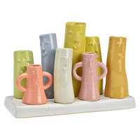 VASE  - Multicolor, Basics, Keramik (18,0/12,0/8,0cm)