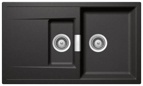 SPÜLE MONO D-150-U / MOND150USTO  - Graphitfarben, Basics, Stein (86/51cm) - Schock