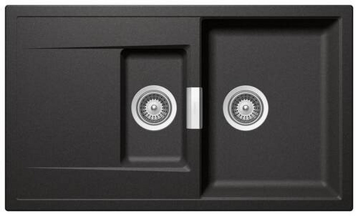 SPÜLE MONO D-150-U / MOND150USTO  - Graphitfarben, Basics, Stein (86/51cm) - Schock