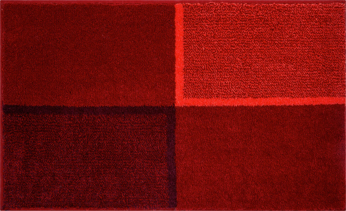 BADTEPPICH Diviso Rot 70/120 cm  - Rot, Basics, Kunststoff/Textil (70/120cm) - Grund