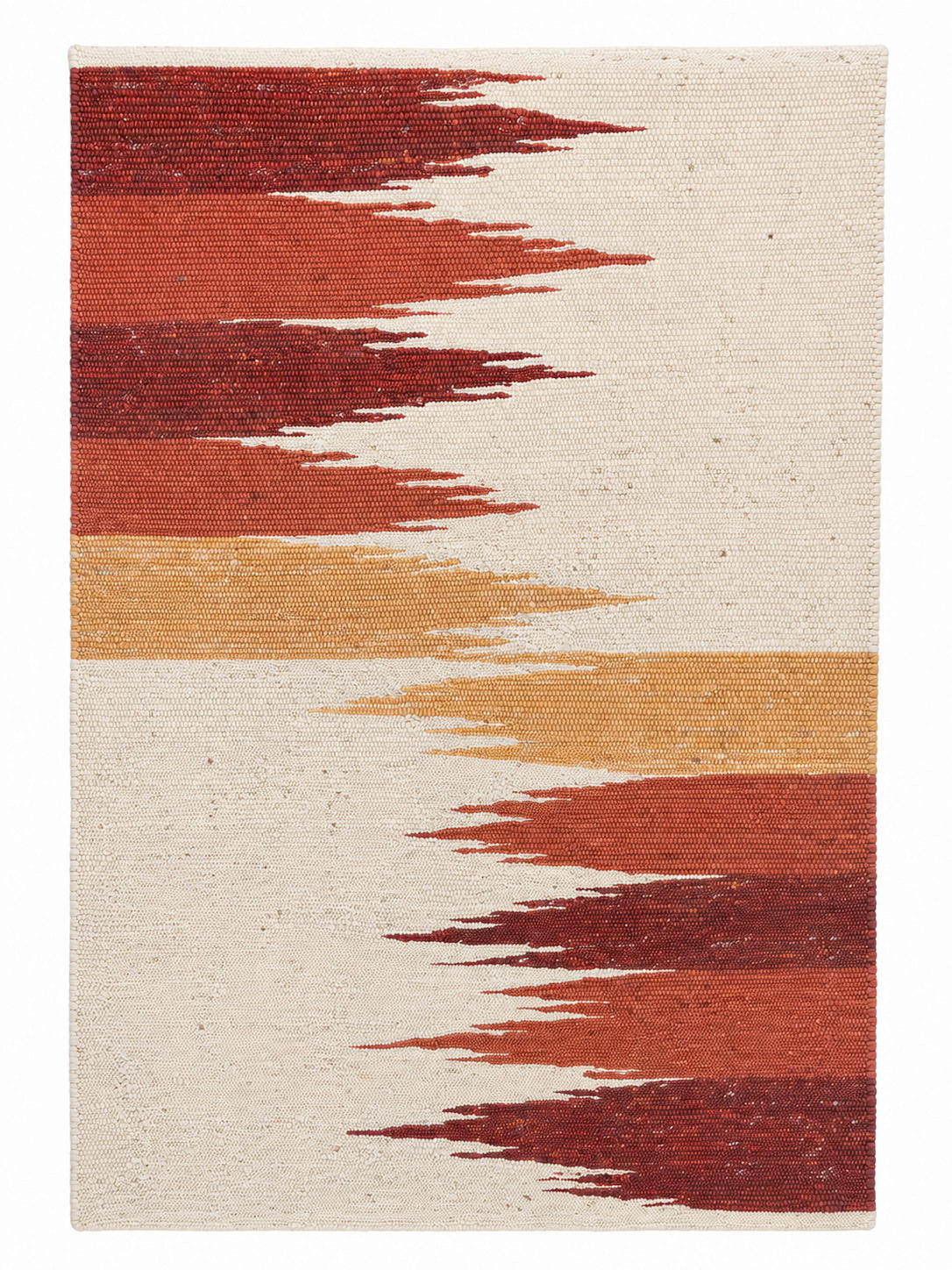KÉZZEL SZŐTT SZŐNYEG   - piros, Basics, textil (70/130cm)