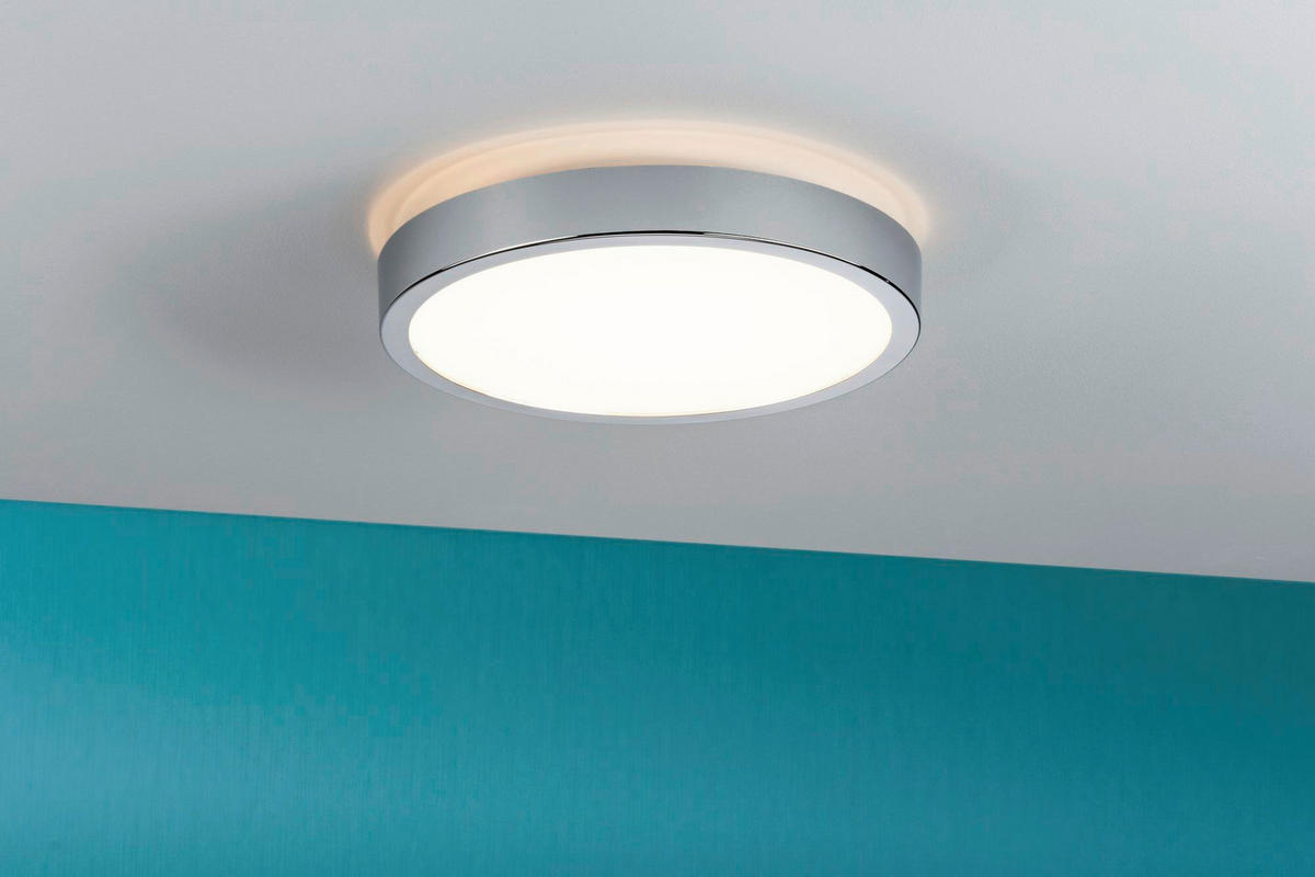 Deckenleuchte max. 20 Watt  30/6,2 cm    - Chromfarben, Design, Kunststoff (30/6,2cm) - Paulmann