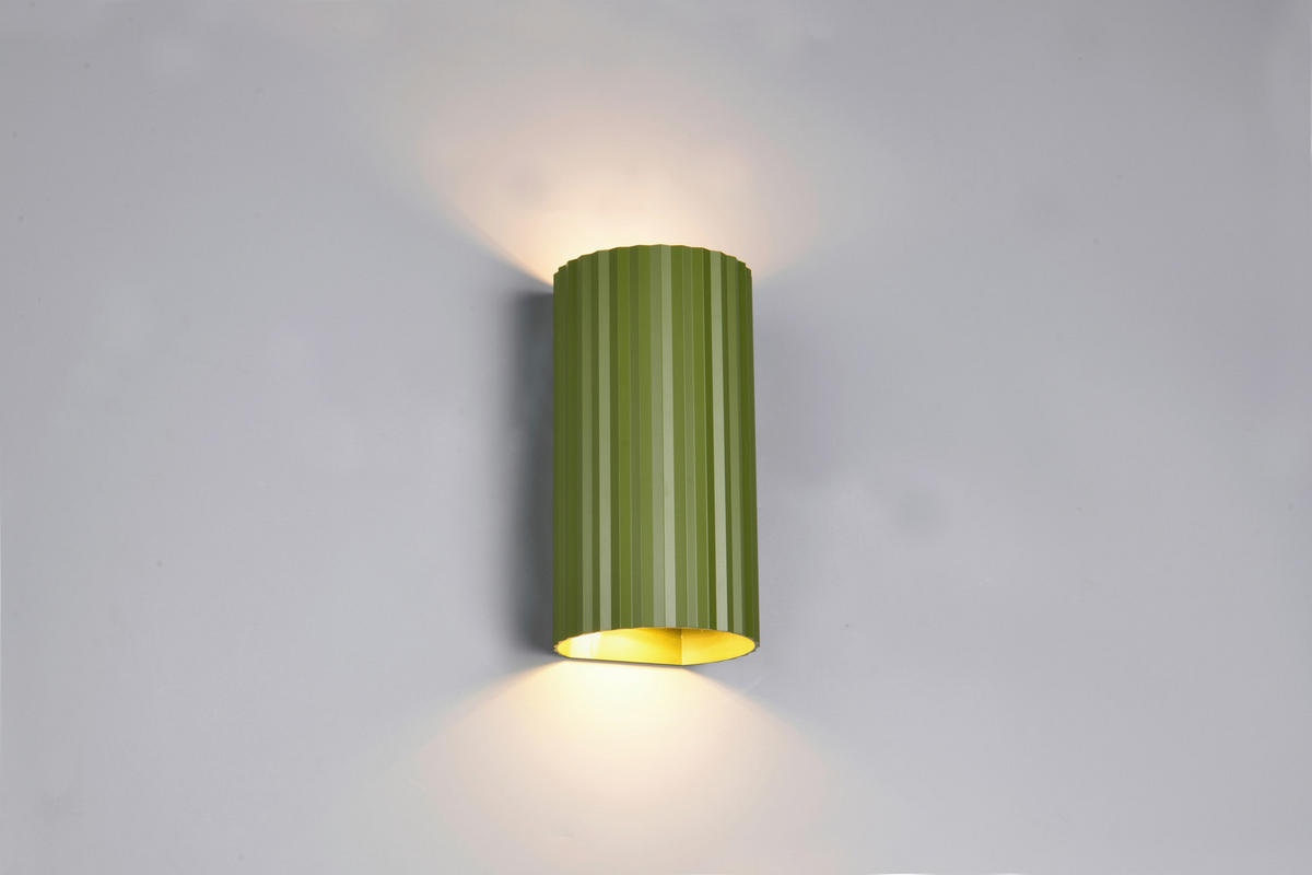 VÄGGLAMPA SOKA   - grön, Basics, metall (9,5/18/8,5cm)