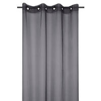 KONČANA ZAVESA  pol prosojno   135/260 cm  - antracit, Basics, tekstil (135/260cm)