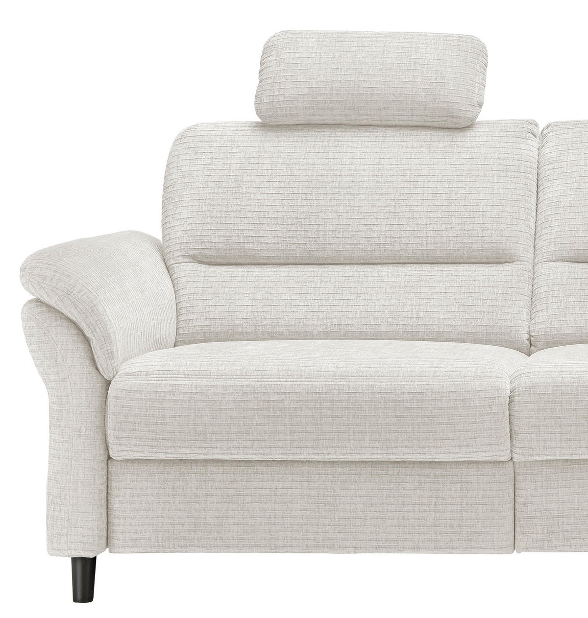 ECKSOFA in Mikrofaser Creme  - Weiss/Creme, Modern, Holz/Textil (266/190cm) - Livetastic