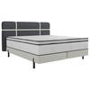 BOXSPRINGBETT 180/200 cm  in Creme, Dunkelgrau  - Dunkelgrau/Creme, Design, Textil/Metall (180/200cm) - Esposa