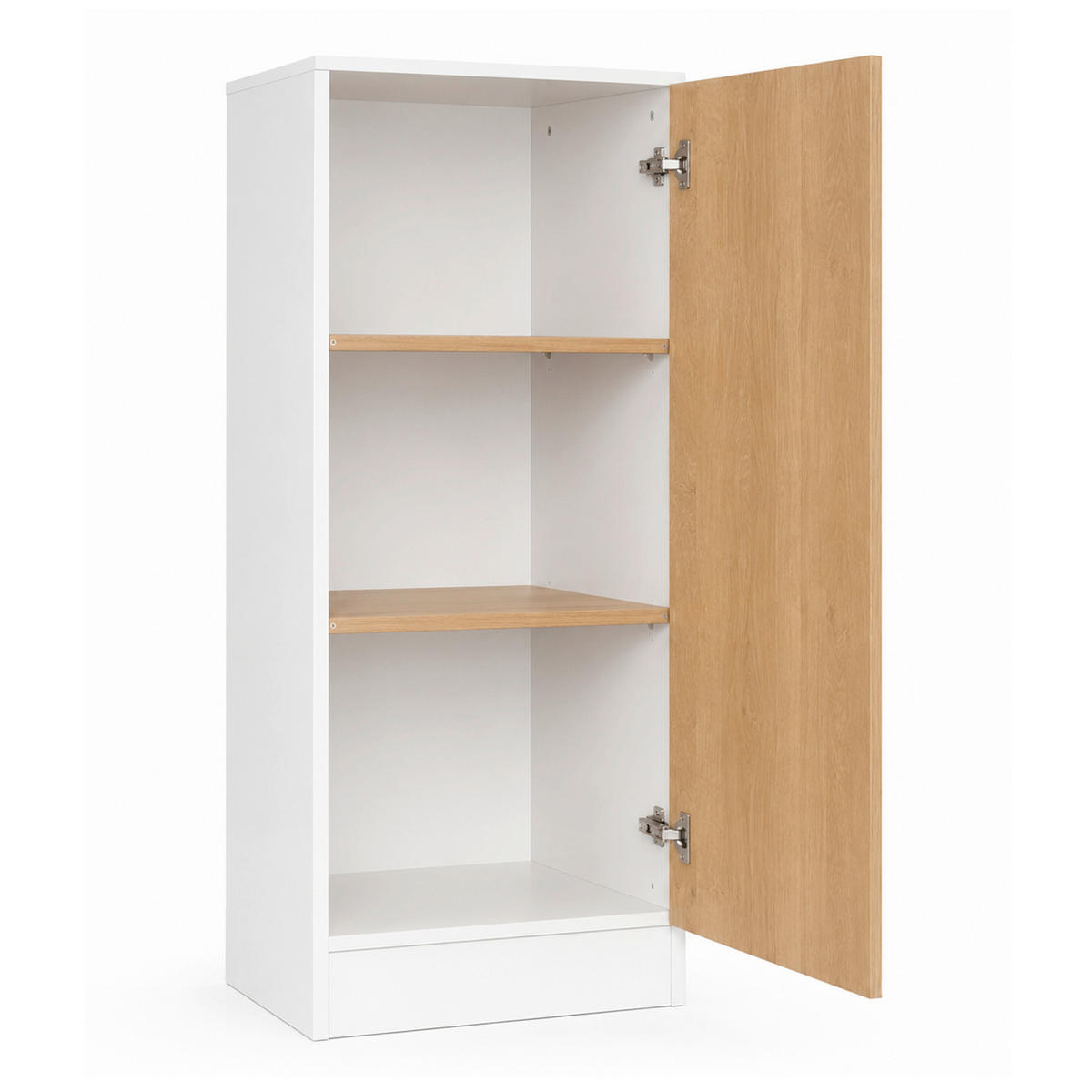 AKTENSCHRANK Weiß, Honigeiche  - Honigeiche/Weiß, MODERN, Holzwerkstoff (52/114/32cm) - MID.YOU