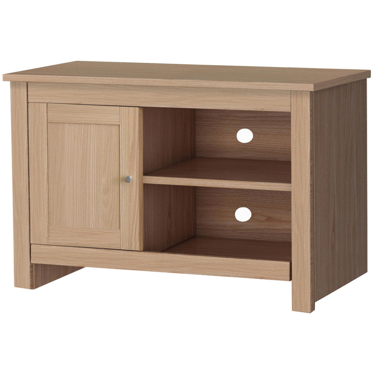 LOWBOARD Emerald   in 95/58/39 cm  - Silberfarben/Sonoma Eiche, Design, Holzwerkstoff/Metall (95/58/39cm) - MID.YOU