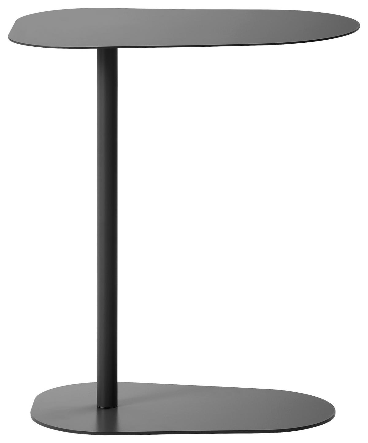 BEISTELLTISCH Metall 53/38/60 cm  - Schwarz, Basics, Metall (53/38/60cm) - Novel