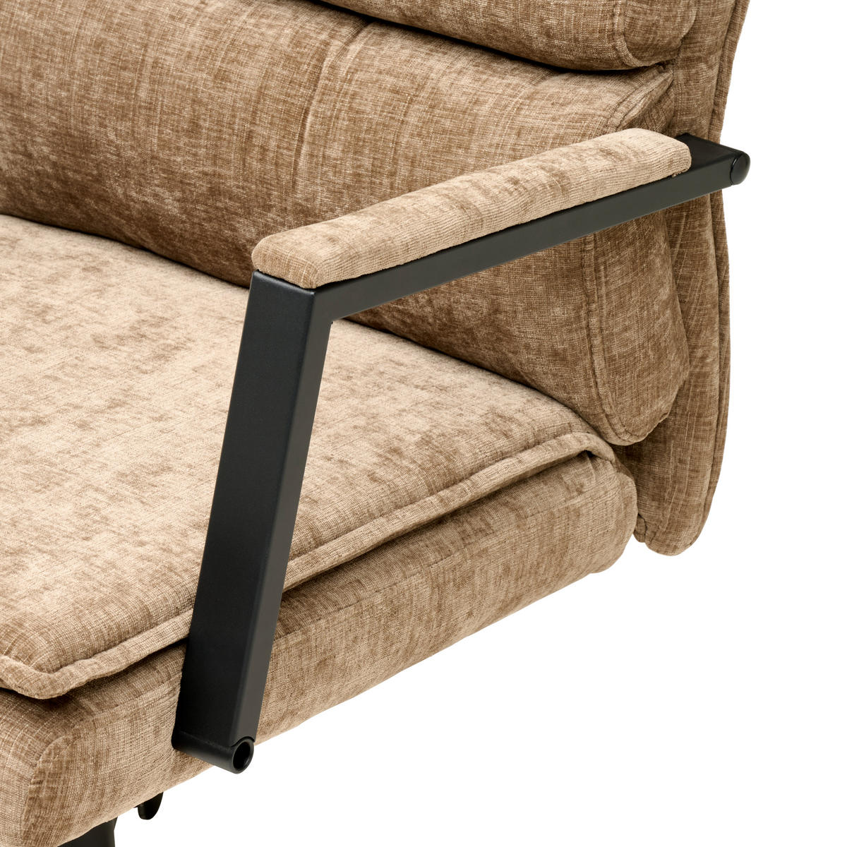 CHEFSESSEL Webstoff Braun  - Schwarz/Braun, Modern, Kunststoff/Textil (58/110-120/62cm) - MID.YOU