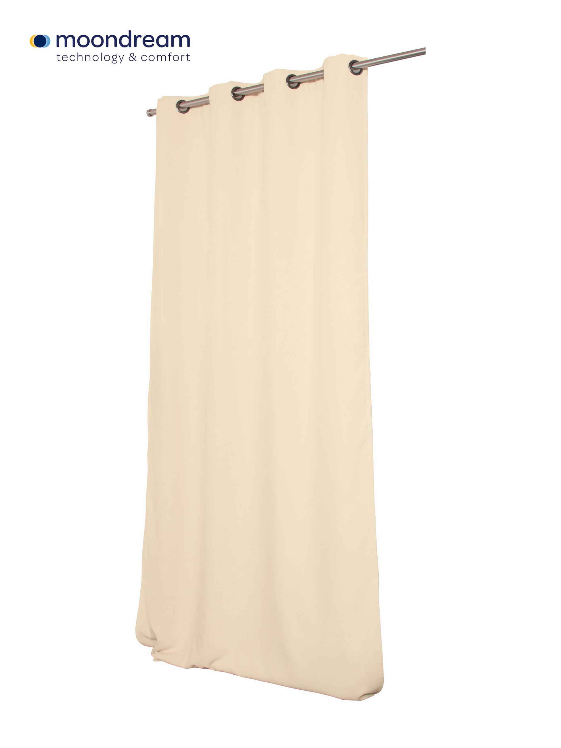 VERDUNKELUNGSVORHANG - Beige/Creme, Basics, Textil (135/260cm)