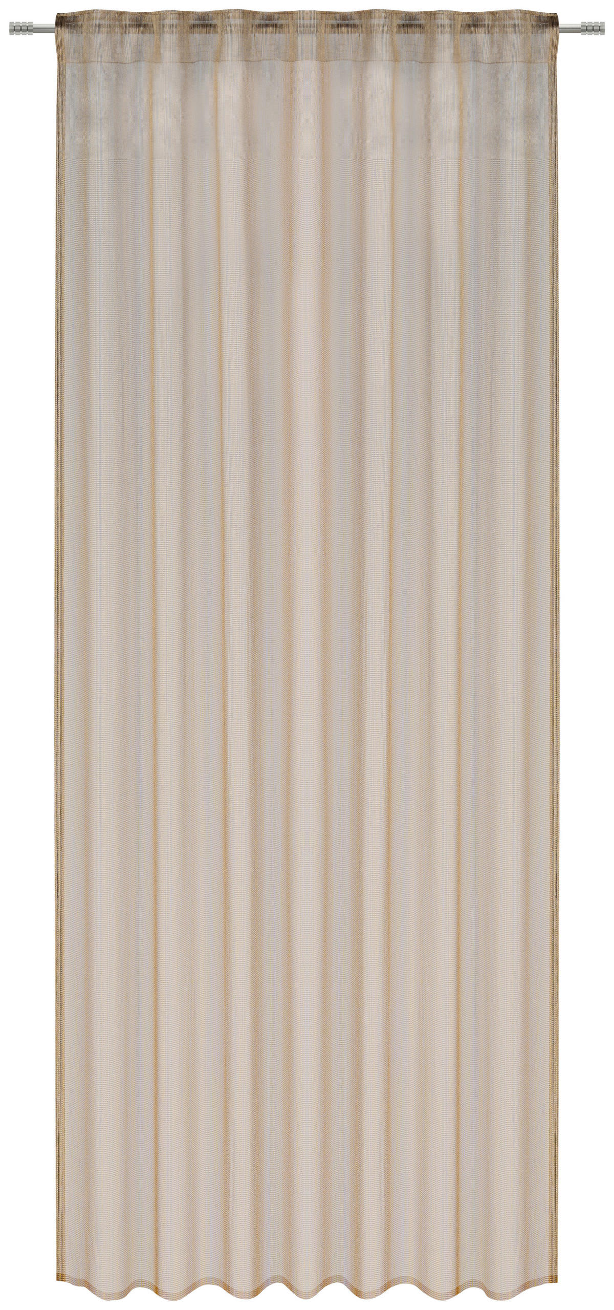 FERTIGVORHANG transparent  - Goldfarben, Design, Textil (140/245cm)