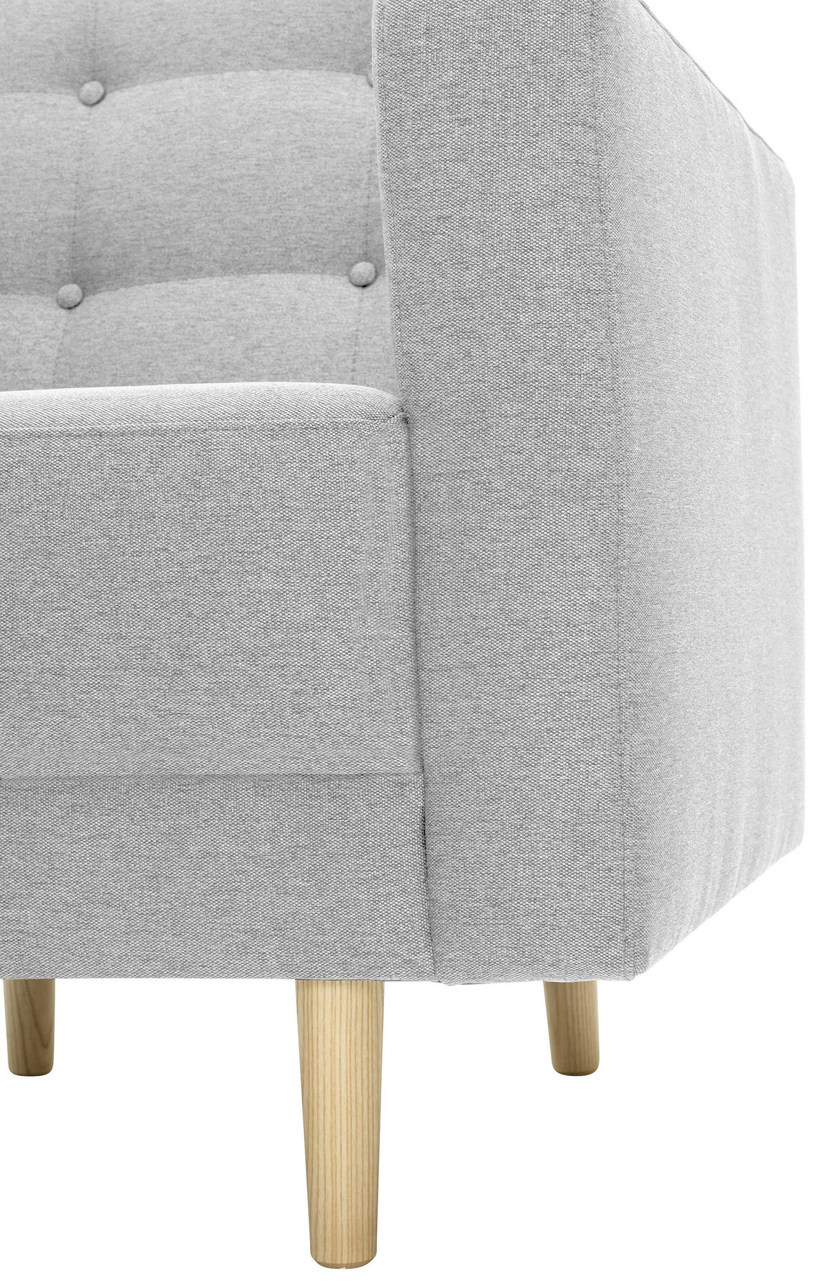SESSEL Flachgewebe Hellgrau    - Eschefarben/Hellgrau, MODERN, Holz/Textil (75/81/83cm) - Max Winzer