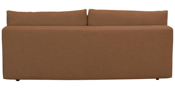 BOXSPRINGSOFA in Chenille Rostfarben  - Rostfarben/Schwarz, MODERN, Kunststoff/Textil (210/72/105cm) - Cantus
