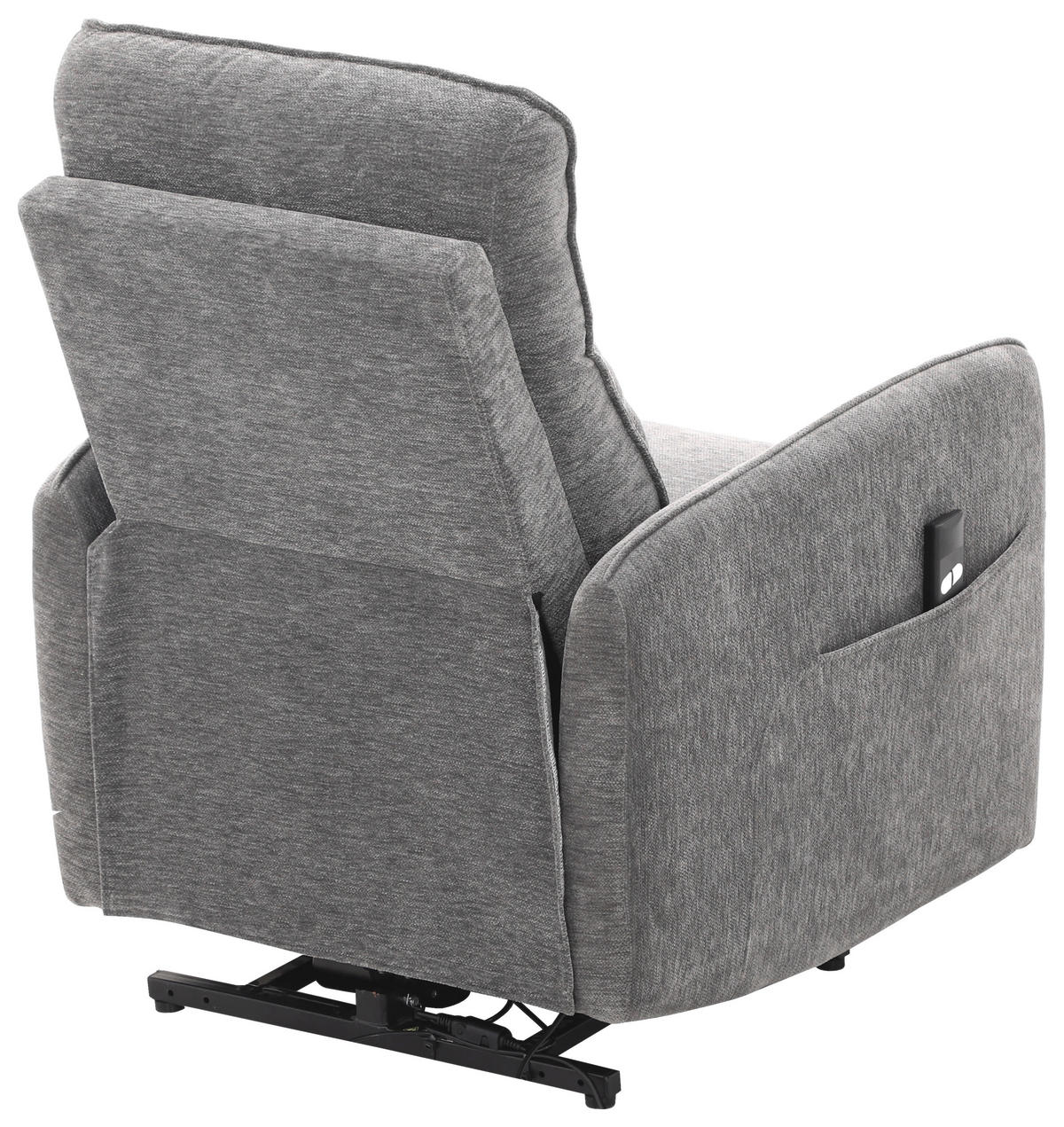 RELAXSESSEL Leinenoptik    - Schwarz/Grau, Design, Textil/Metall (74/101/92cm) - Carryhome
