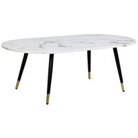 KONFERENČNÍ STOLEK, bílá, kompozitní dřevo, 120/60/41,5 cm - bílá/černá, Design, kov/kompozitní dřevo (120/60/41,5cm) - MID.YOU