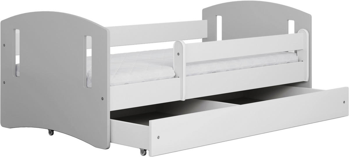 KINDER-/JUNIORBETT 80/140 cm  in Grau, Weiß  - Birkefarben/Weiß, MODERN, Holz/Holzwerkstoff (80/140cm) - MID.YOU