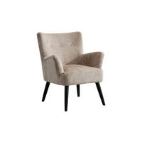 FÅTÖLJ i trä, textil beige  - beige/svart, Design, trä/textil (77/90/73,50cm) - Best Price