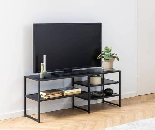 TV-ELEMENT - Schwarz, MODERN, Holzwerkstoff/Metall (120/46/33cm)