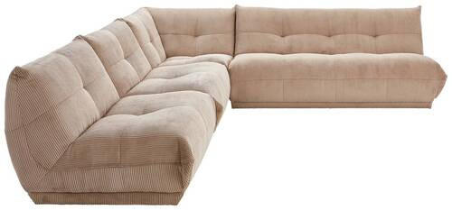 ECKSOFA in Cord Taupe  - Taupe, Trend, Textil (315/285cm) - Livetastic