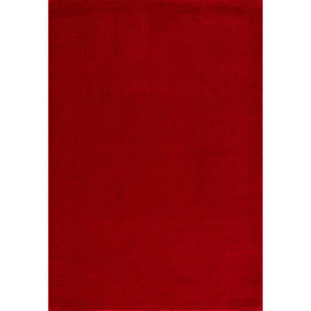WEBTEPPICH 200/290 cm Uni Rot  - Rot, LIFESTYLE, Kunststoff/Textil (200/290cm) - Novel