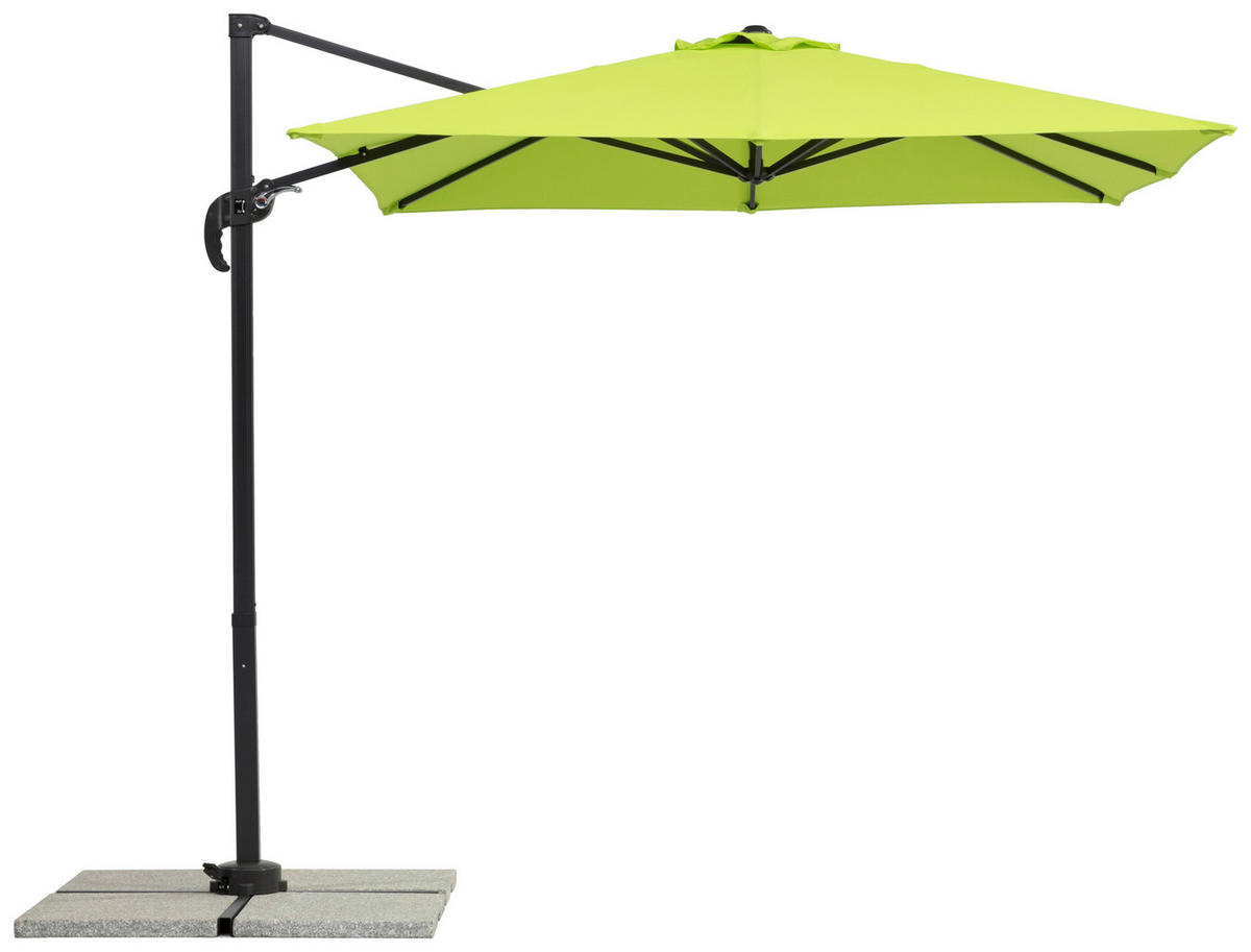 AMPELSCHIRM   - Anthrazit/Grün, Basics, Textil/Metall (300/239/230cm) - Schneider