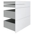 SCHUBLADENSET 90,9/82/46,8 cm   - Weiß Hochglanz, KONVENTIONELL, Holzwerkstoff (90,9/82/46,8cm) - Hom`in