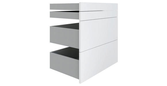 SCHUBLADENSET 90,9/82/46,8 cm Weiß Hochglanz - Weiß Hochglanz, KONVENTIONELL, Holzwerkstoff (90,9/82/46,8cm) - Hom`in