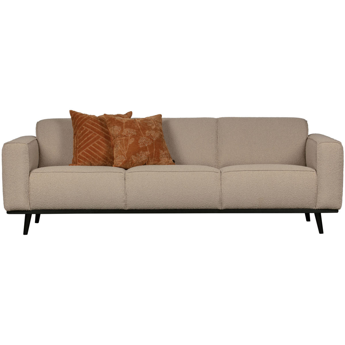 3-SITZER-SOFA Statement Bouclé Beige  - Beige, Design, Holz/Textil (230/77/93cm) - Livetastic