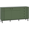 SIDEBOARD  in 160,2/81,8/37 cm  - Schwarz/Grün, MODERN, Holzwerkstoff/Kunststoff (160,2/81,8/37cm) - Carryhome