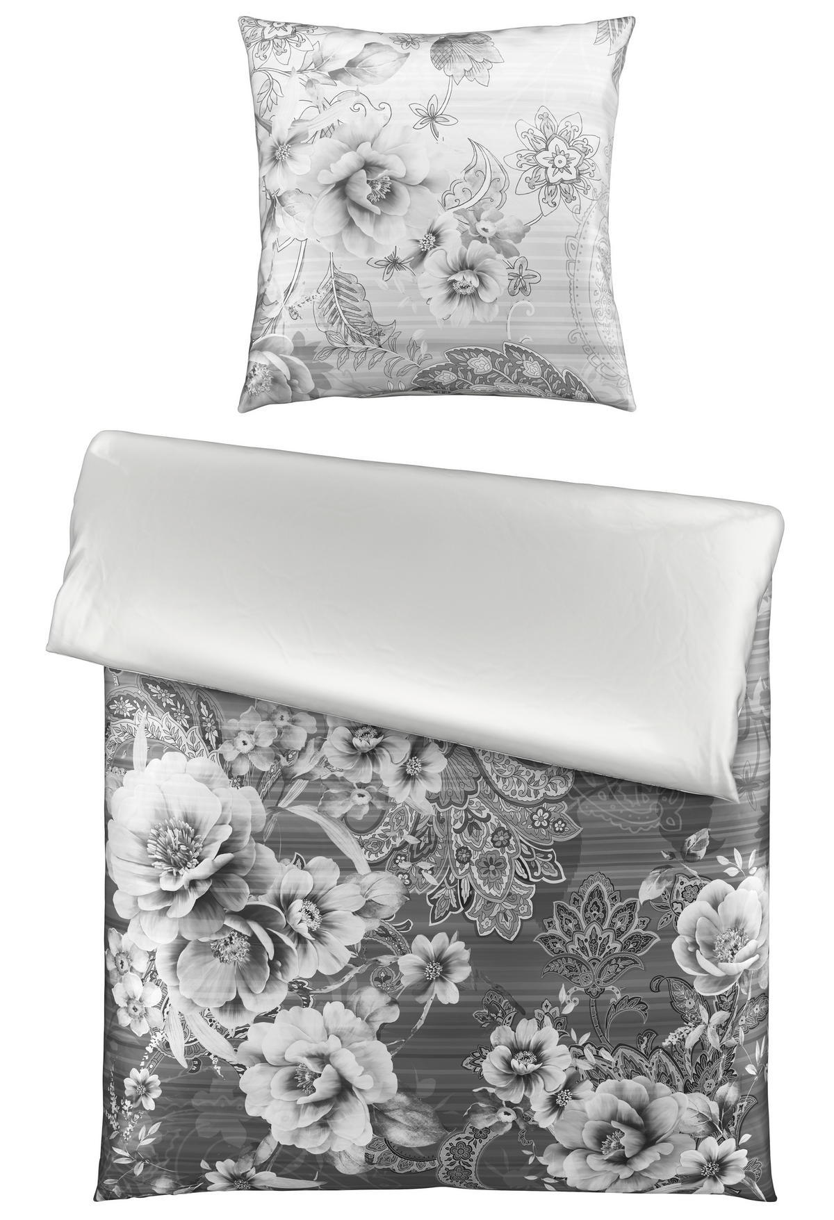 WENDEBETTWÄSCHE Angelo Satin 155/220 cm  - Anthrazit, Design, Textil (155/220cm) - Esposa