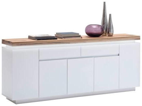 SIDEBOARD Romina  in 200/81/40 cm  - Eichefarben/Weiß, Design, Holz/Holzwerkstoff (200/81/40cm)
