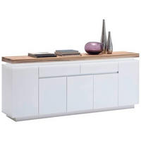 SIDEBOARD 200/81/40 cm  - vit/ekfärgad, Design, trämaterial/trä (200/81/40cm)
