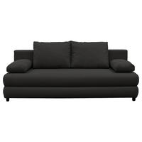 SCHLAFSOFA in Webstoff Anthrazit  - Anthrazit/Schwarz, Design, Kunststoff/Textil (200/88/87cm) - P & B