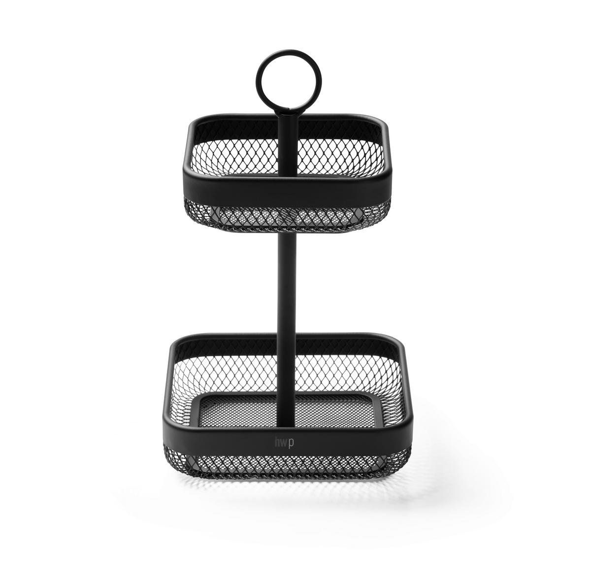 ETAGERE 2-stöckig - Schwarz, Basics, Metall (21/35/21cm) - Homeware Profession.