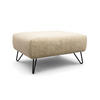 HOCKER in Textil Naturfarben  - Schwarz/Naturfarben, Design, Textil/Metall (90/70/46cm) - SENSOO