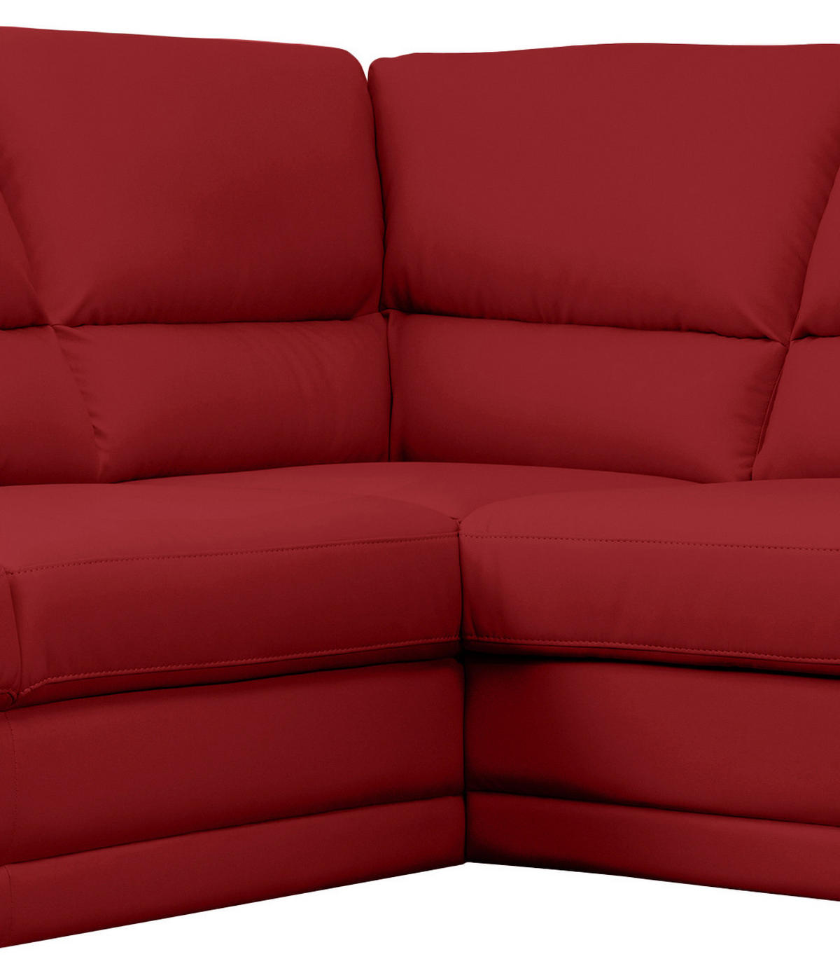 ECKSOFA in Lederlook Rot  - Rot, Design, Kunststoff/Textil (225/245cm) - Livetastic