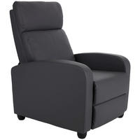 RELAXSESSEL Lederlook    - Schwarz/Grau, MODERN, Textil (69/75-100,5/87-157cm) - MID.YOU
