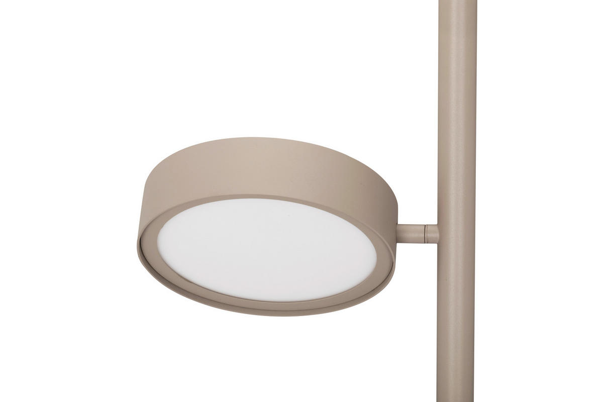 LED-STEHLEUCHTE - Sandfarben, Design, Metall (43/28/162cm) - Dieter Knoll