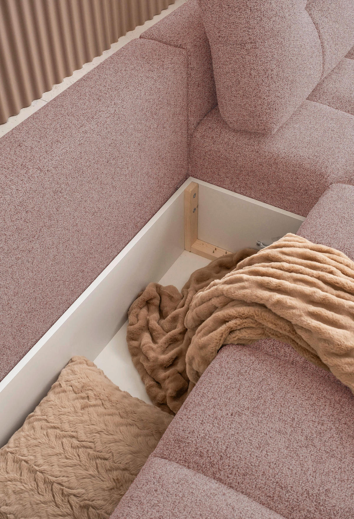 ECKSOFA  in Rot  338/184 cm  - Rot/Schwarz, Design, Textil (338/184cm) - MID.YOU