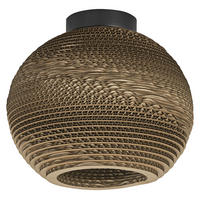 DECKENLEUCHTE  26/23 cm    - Braun, Natur, Karton/Metall (26/23cm) - Osram