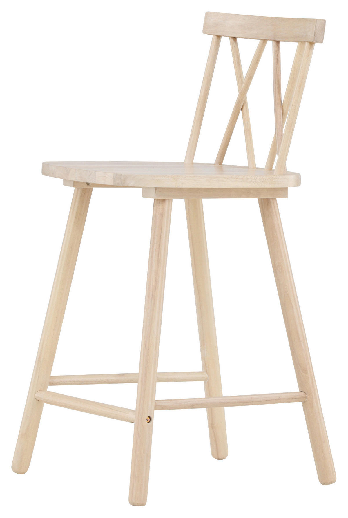BARHOCKER-SET Weiß Kautschukholz abwischbar  - Weiß, Design, Holz (43/90/44cm) - Livetastic