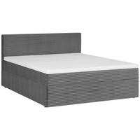 POSTELJA Z VZMETNICO 160 cm   x 200 cm  , tekstil temno siva  - temno siva/črna, Basics, umetna masa/tekstil (160/200cm) - P & B