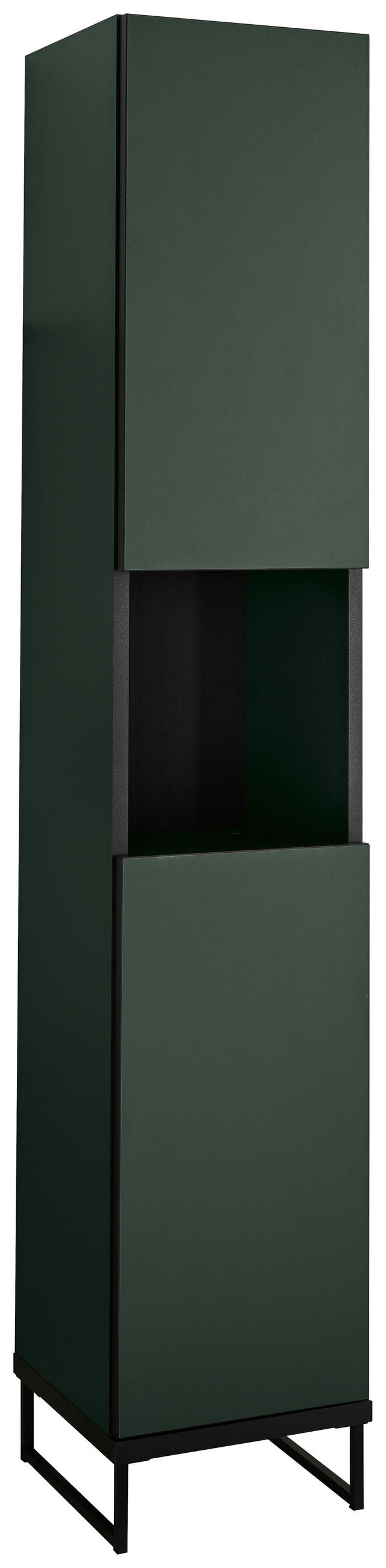 HOCHSCHRANK 30/162/31 cm  - Schwarz/Grün, Basics, Holzwerkstoff/Metall (30/162/31cm) - MID.YOU